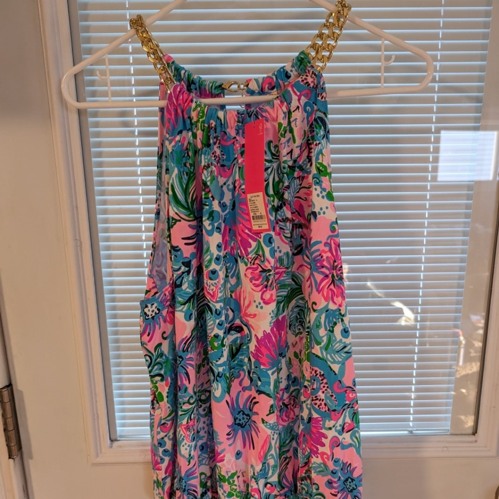 Lily Pulitzer halter top Mandevilla Baby Paradise Petals